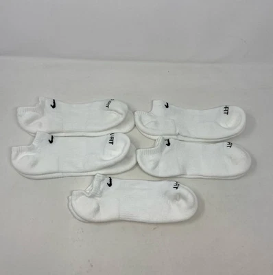 Nike Dri-FIT Everyday Plus Calcetines Acolchados No-Show - Blanco - Lote de 5 Pares Sueltos Foto 1 de 4