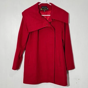 Saks Fifth Avenue Loro Piana Wollmantel rot Gr. 6 Oversize Kragen Winter - Bild 1 von 17