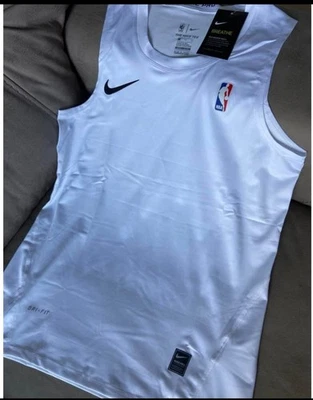 NIKE PRO NBA Team Issue Compression Tank BLACK and WHITE Shirt Sizes M - L - Image 1 of 4