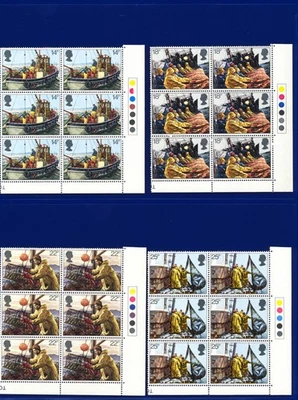 1981 SG1166-1169 14p-25p Fishing Industry Set (4) TL Blocks (6) MNH lcen - Image 1 of 2