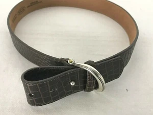 Cinturón para mujer - Talbots cocodrilo marrón ~ talla mediana ~ etiqueta en cinturón $54 ~ nuevo sin etiquetas - Imagen 1 de 7