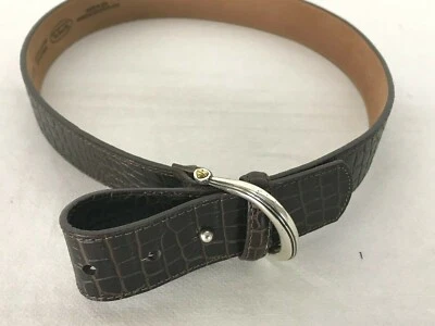 Womens Belt - Talbots Brown Crocodile~Size Medium ~ Tag on Belt $54~ NWOT - Image 1 of 4
