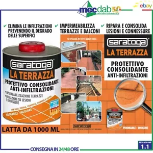 Trattamento Impermeabilizzante Per Pavimenti Terrazze e Balconi Saratoga 1 LT - Foto 1 di 3