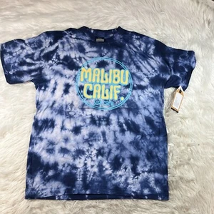 Malibu California Tie-Dye Crew Neck Pullover Short Sleeve T-Shirt Size Large NWT - Picture 1 of 8
