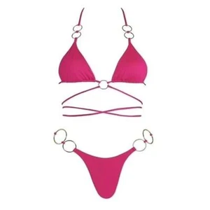 New Monica Hansen Beachwear Icon Bikini Bottom Azalea Pink 31425 - Picture 1 of 13