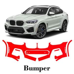 Front bumper PreCut PPF Paint Protection Film For BMW X4 M-Sport 2019-2021 - Picture 1 of 6