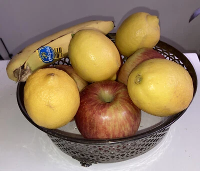 Antiguo centro de mesa victoriano Alvin plata esterlina frutero con inserto de vidrio Foto 1 de 4