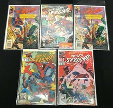 WEB OF SPIDER-MAN 5PC LOT (VF) CALYPSO VS THE LIZARD!! 1991-94