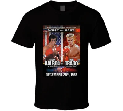 Camiseta Rocky Balboa Vs Ivan Drago Boxeo Match Foto 1 de 2