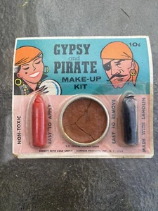 Vintage Halloween Dunham Schminkset Zigeuner und Pirat 60er Jahre - Bild 1 von 3