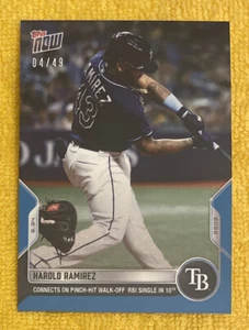 2022 Topps NOW #403 ⚾️ Harold Ramirez ⚾️ Tampa Bay Rays ⚾️ BLUE PARALLEL 04/49 - Picture 1 of 7