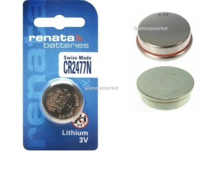 1 Pila batteria LITIO CR2477N 3V RENATA Made in Svizzera