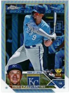 2023 TOPPS CHROME REFRACTOR # 119 - VINNIE PASQUANTINO - ROOKIE CARD - ROYALS - Picture 1 of 2