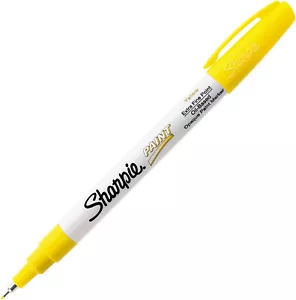 Sharpie Oil Based Paint Marker Pen Ultra Fine Tip Yellow (Pink Band) - Picture 1 of 1