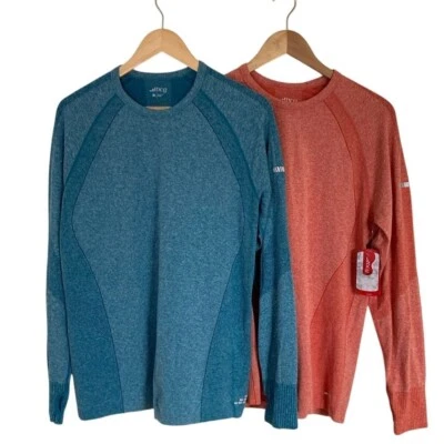 Paquete Top BCG Activewear Manga Larga Mujer Talla XL Naranja Verde Azulado Nylon Poliéster Foto 1 de 4