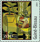 Guinea postfrisch MNH Georges Braque Maler Frankreich Blume Pflanze Pinsel Kunst