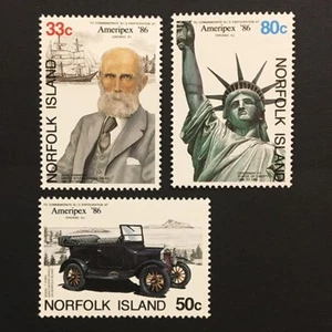 Norfolk Island 1986 juego completo MNH ** coche Ameripex Sc#382-384 SG#385-387 - Imagen 1 de 1