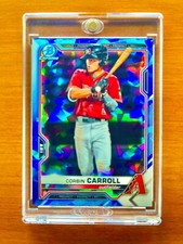 Corbin Carroll RARE ROOKIE SAPPHIRE REFRACTOR INVESTMENT CARD SSP CHROME MINT