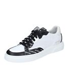 Men's shoes STOKTON 8 (EU 42) sneakers white leather black EX11-42