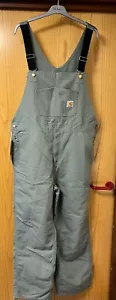Carhartt Tuta Uomo Relaxed Fit Bavaglino Anatra, Verde, Taglia W40 L32 - Foto 1 di 4