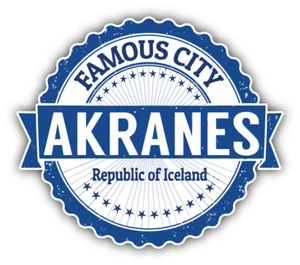Akranes City Iceland Grunge Travel Stamp Car Bumper Sticker Decal - ''SIZES" - Imagen 1 de 1