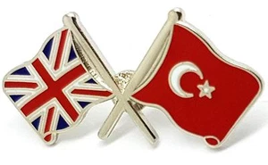 TURKEY & UK FRIENDSHIP Flags Pin Badge - Bild 1 von 5