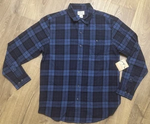 Blue Mountain Shirt Men's Long Sleeve Plaid Flannel Blue Size Medium NEW - Picture 1 of 8