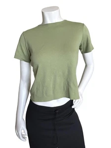 Charter Club Green Pima Cotton Short Sleeve Tee Shirt Women’s Size S - Picture 1 of 5