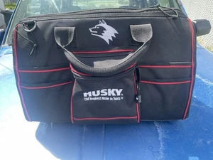 Husky Elektriker Werkzeugtasche rot/schwarz - 25" mit Gurt & Griff 30+ Taschen gebraucht - Bild 1 von 15