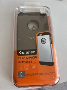 Spigen slim armour iPhone 6 SGP10959 silver black NEW Sealed - Picture 1 of 4