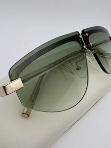 Matthew Williamson For Linda Farrow Sunglasses Hyacinth Gold Mint Green Gradient - Picture 1 of 14