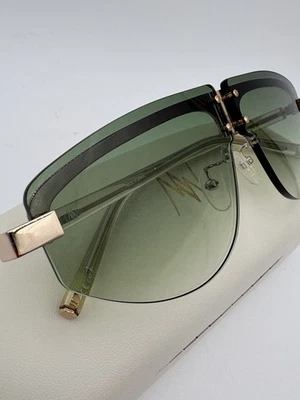 Matthew Williamson For Linda Farrow Sunglasses Hyacinth Gold Mint Green Gradient - Image 1 of 4