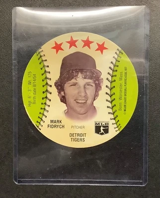 1977 Saga Disc Mark Fidrych Detroit Tigers Rookie - Image 1 of 2