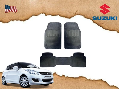 Alfombrillas de goma delanteras y traseras de 3 piezas para todos los coches Suzuki protección contra la intemperie negras Foto 1 de 4