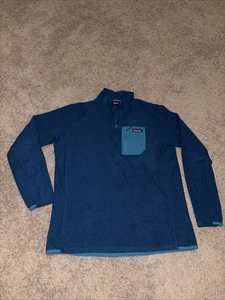 Patagonia Mens R1 Air 1/2 Zip Technical Fleece Pullover Lagom Blue XL EUC - Picture 1 of 9