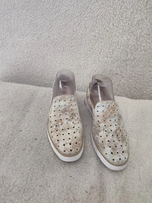 Johnston Murphy Mujer Mocasines 7M Marrón Estampado Sin Cordones Informales Zapatos Cómodos Foto 1 de 4