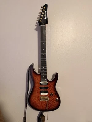 Guitarra Eléctrica Premium Ibanez AZ47P1QM, Diapasón Ébano, Dragon Eye Burst Foto 1 de 3