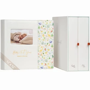 Keepsake Baby Memory Book with Keepsake Box Girl Boy - Timeless Leather-Bound... - Picture 1 of 8