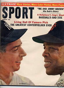 1964 Sport Magazine baseball Joe Di Maggio New York Yankees Willie Mays Giants V