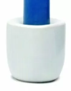 Portavelas de porcelana blanca, contiene velas de 1/2" de diámetro, hecho en Alemania, nuevo - Imagen 1 de 4