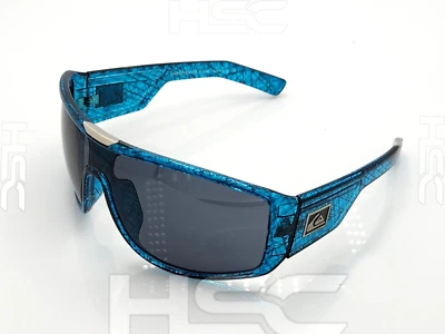 Gafas de sol Quicksilver deportivas envolventes marco negro azul lente de humo oscuro NUEVO Foto 1 de 4