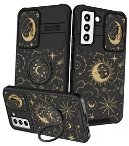 (2in1 Case for Women Girls Cute Cover for Samsung Galaxy S22 4-Sun Moon Sign - Picture 1 of 7