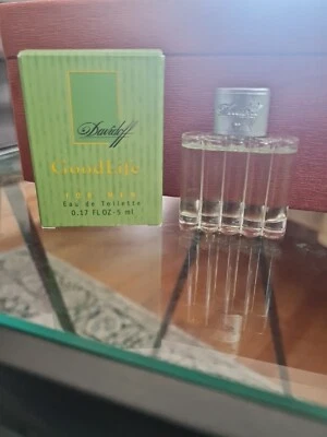 GOOD LIFE FOR MEN por DAVIDOFF 0.17 FL oz / 5 ML EDT Miniatura Splash Nuevo En Caja Foto 1 de 2