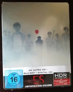 IT (2017) 'ES' 4K UHD HDR + Blu-ray Germany Exclusive Art Limited Ed. STEELBOOK - Picture 1 of 6