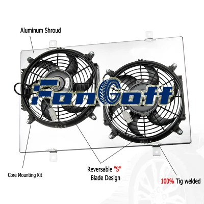 Aluminum Shroud+Fan Fit 1982-2002 Chevry S10 Blazer,1984-1990 Corvette 5.7L V8 Foto 1 de 4