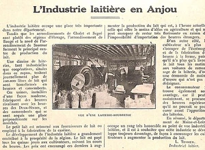 L' NDUSTRIE LAITIERE EN ANJOU ADP PAR L. TESSIER INDUSTRIEL 1925 - Picture 1 of 1