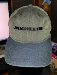 Vintage Michelin Employee Gear for Sports Baseball Gray Blue Stitched Hat Cap #I - Picture 1 of 6