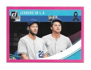 2018 Donruss Baseball CLAYTON KERSHAW & COREY SEAGER Mother's Day Ribbon 09/25