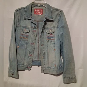 Guess Light Blue Denim Jacket Size Medium - Picture 1 of 7