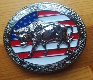 BOUCLE DE CEINTURE BISON -USA / COUNTRY / SUD / BIKER - DECORATION USA - Picture 1 of 1